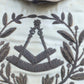 1925 ANTIQUE MASONIC PRESENTATION APRON Embroidery over silk