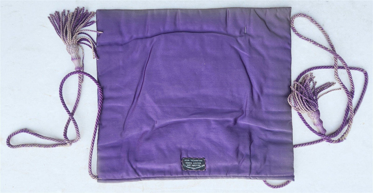 1925 ANTIQUE MASONIC PRESENTATION APRON Embroidery over silk