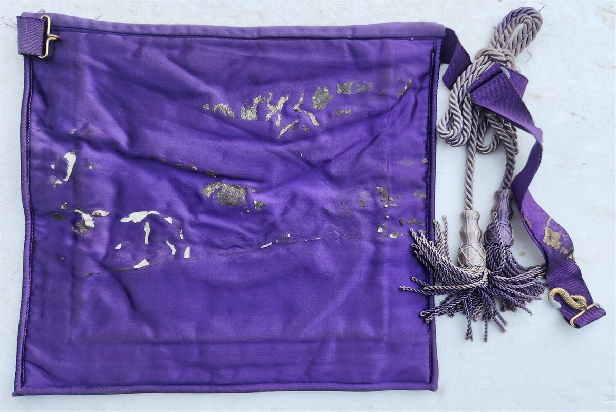 1962 VINTAGE MASONIC PRESENTATION APRON Embroidery over silk