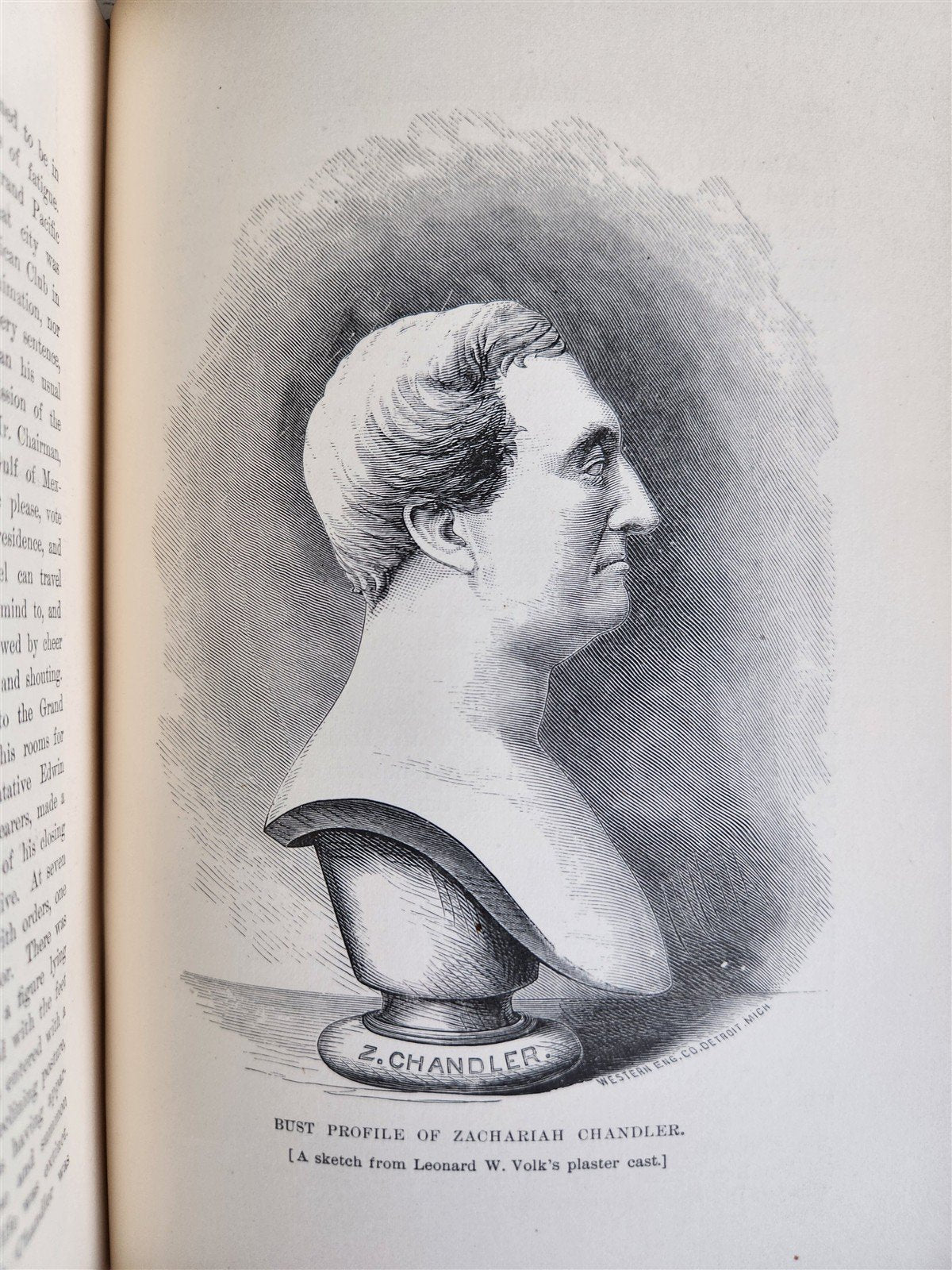 1880 ZACHARIAH CHANDLER LIFE & PUBLIC SERVICES DETROIT POST ILLUSTRATED antique