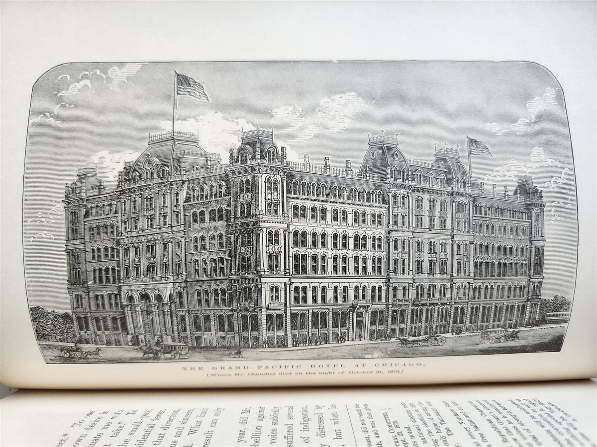 1880 ZACHARIAH CHANDLER LIFE & PUBLIC SERVICES DETROIT POST ILLUSTRATED antique