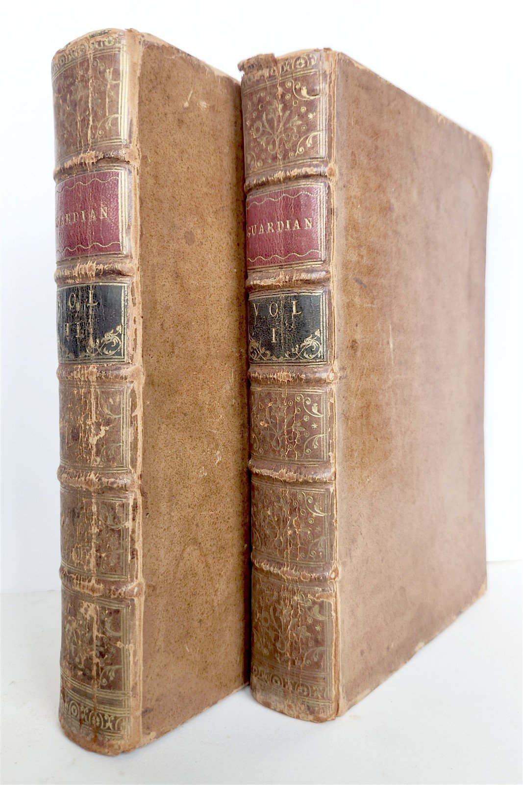 1760 THE GUARDIAN 2 volumes ANTIQUE