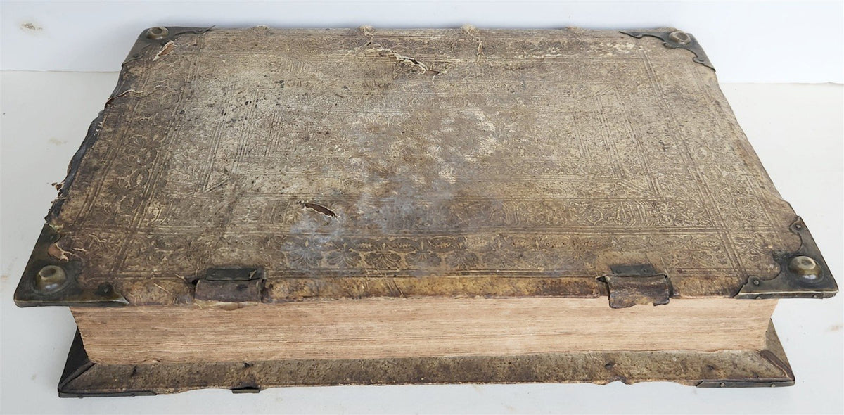 1559 BIBLE COMMENTARIES in GERMAN by Veit Dietrich ANTIQUE pigskin bound FOLIO