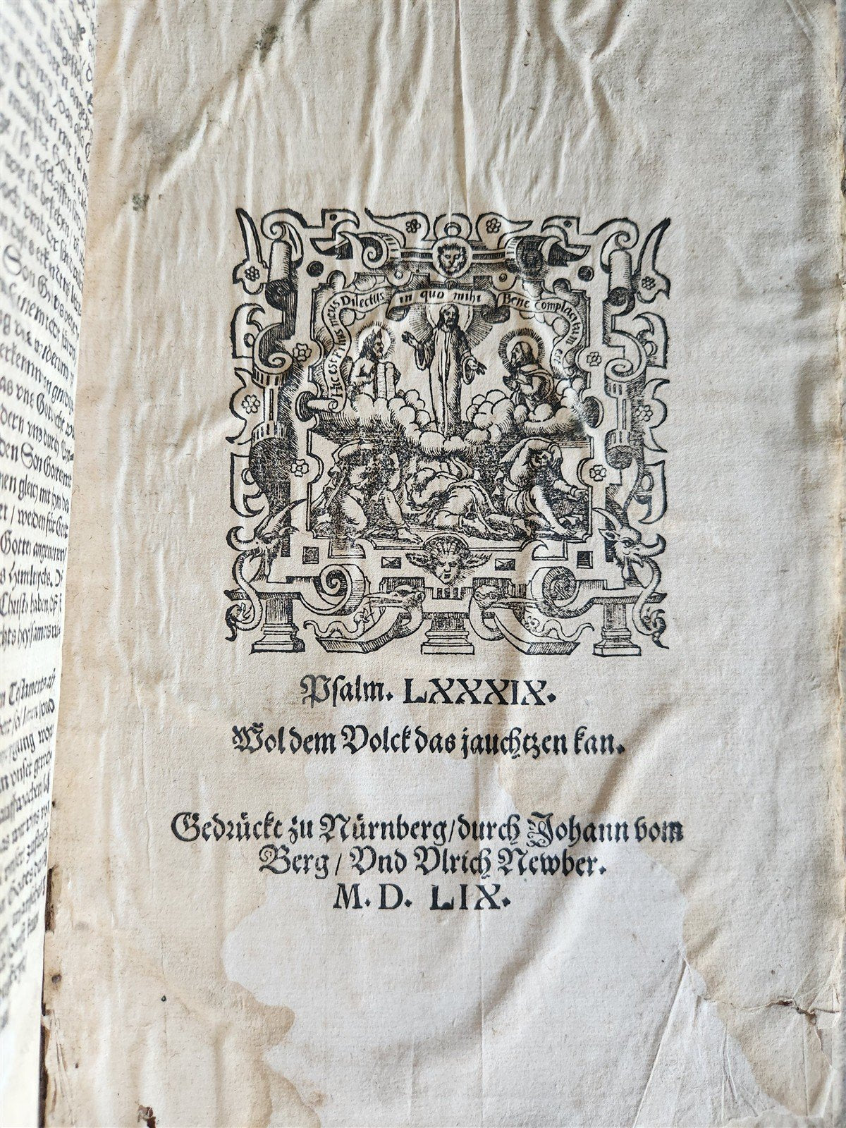 1559 BIBLE COMMENTARIES in GERMAN by Veit Dietrich ANTIQUE pigskin bound FOLIO