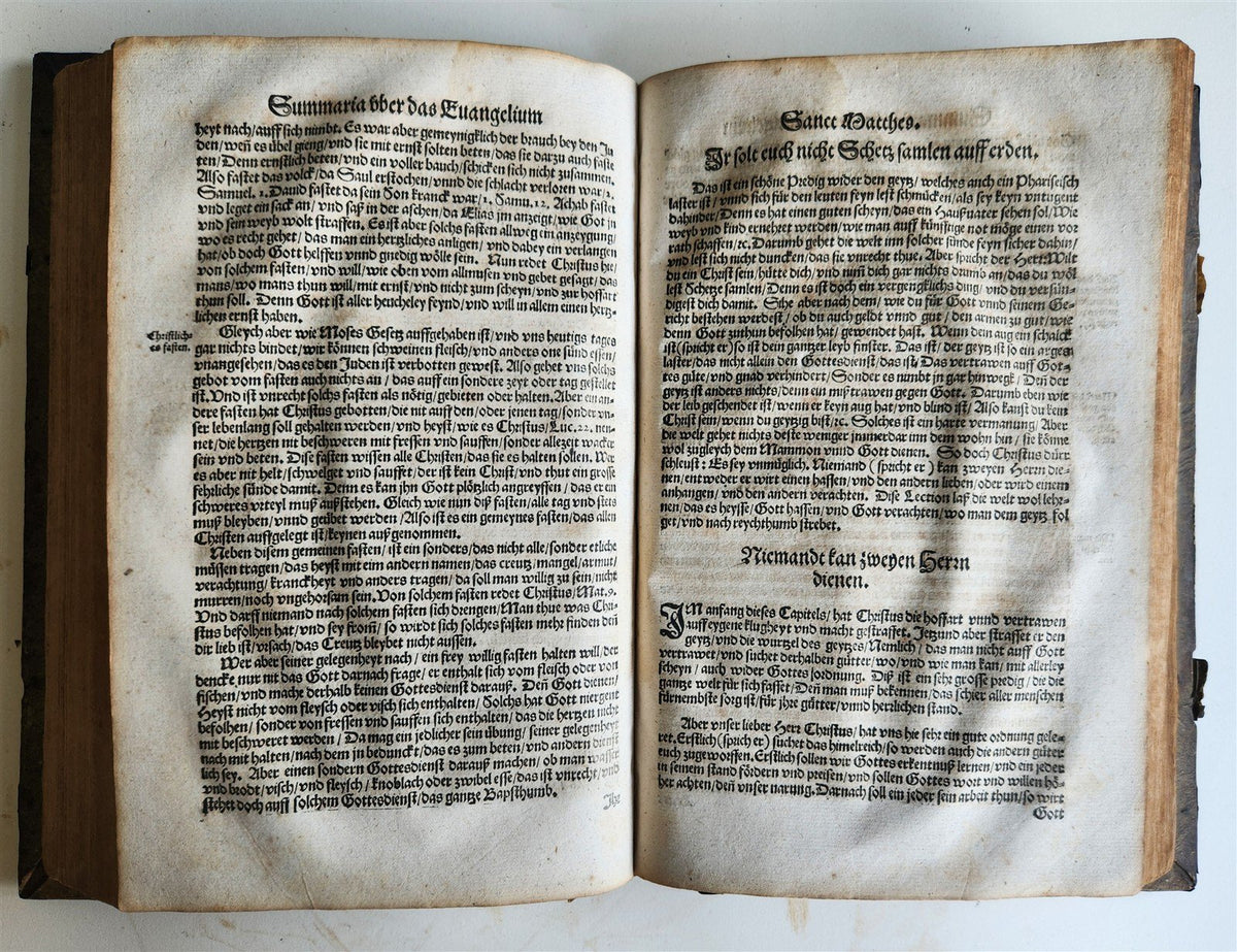 1559 BIBLE COMMENTARIES in GERMAN by Veit Dietrich ANTIQUE pigskin bound FOLIO