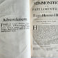1685 All Summons of Nobility to Great Councils & Parliaments of Realm ANTIQUE