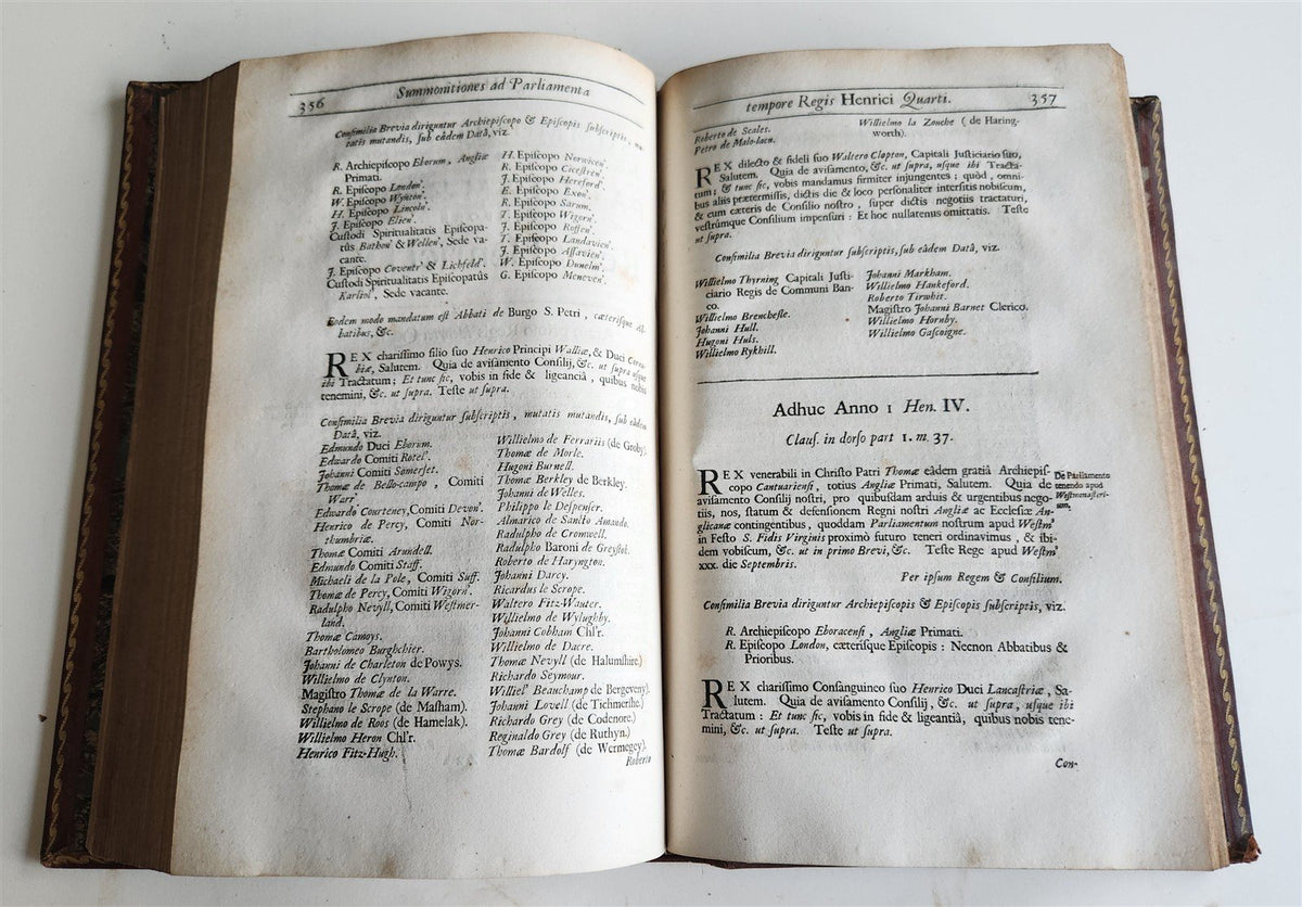 1685 All Summons of Nobility to Great Councils & Parliaments of Realm ANTIQUE