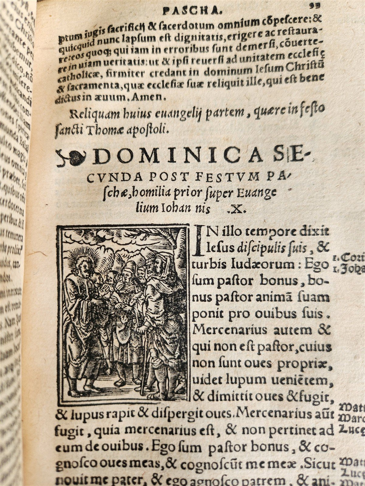 1534 CATHOLIC SERMONS by Johannes Eck VELLUM BINDING w/ MANUSCRIPT TITLE antique