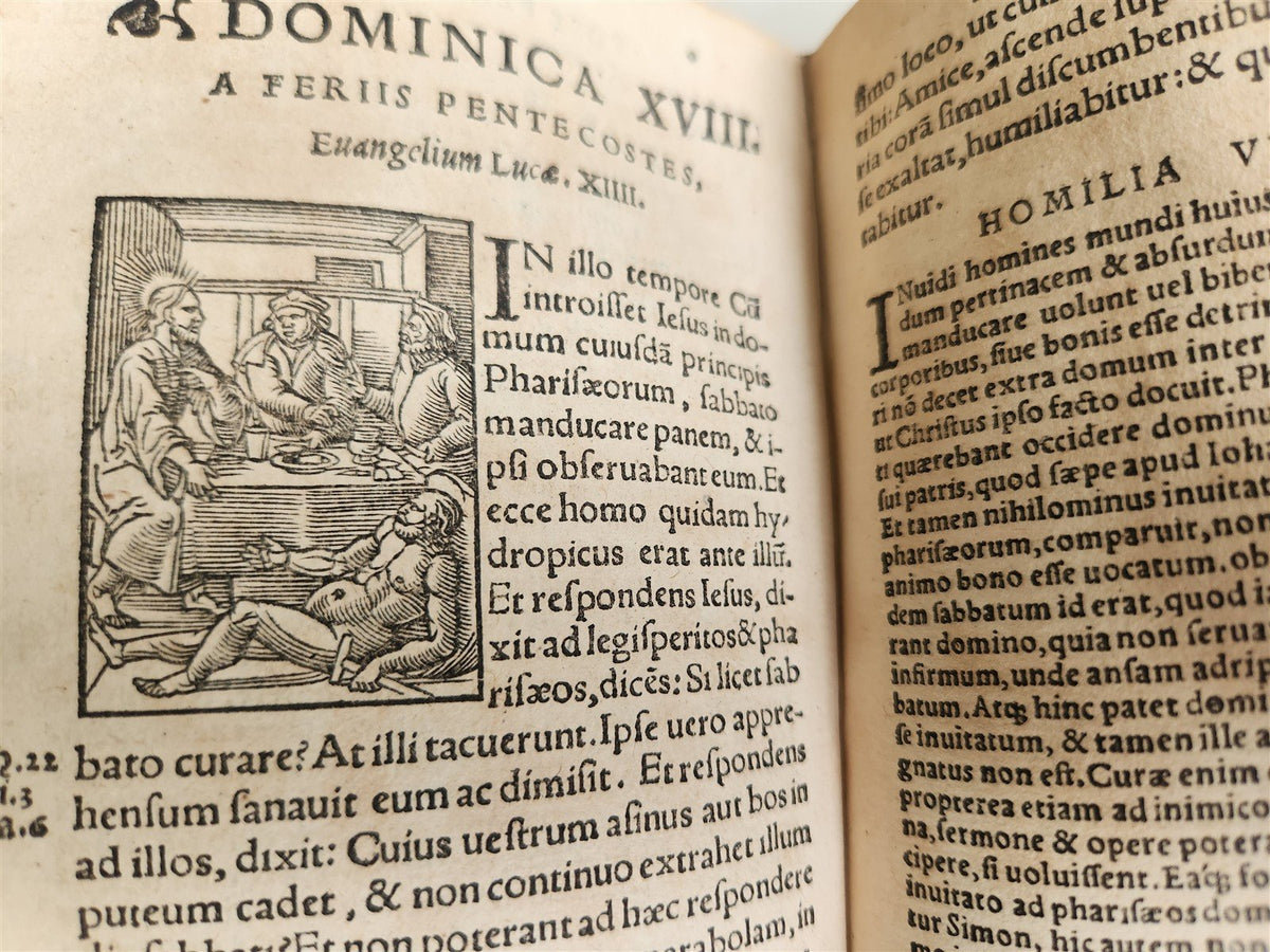 1534 CATHOLIC SERMONS by Johannes Eck VELLUM BINDING w/ MANUSCRIPT TITLE antique