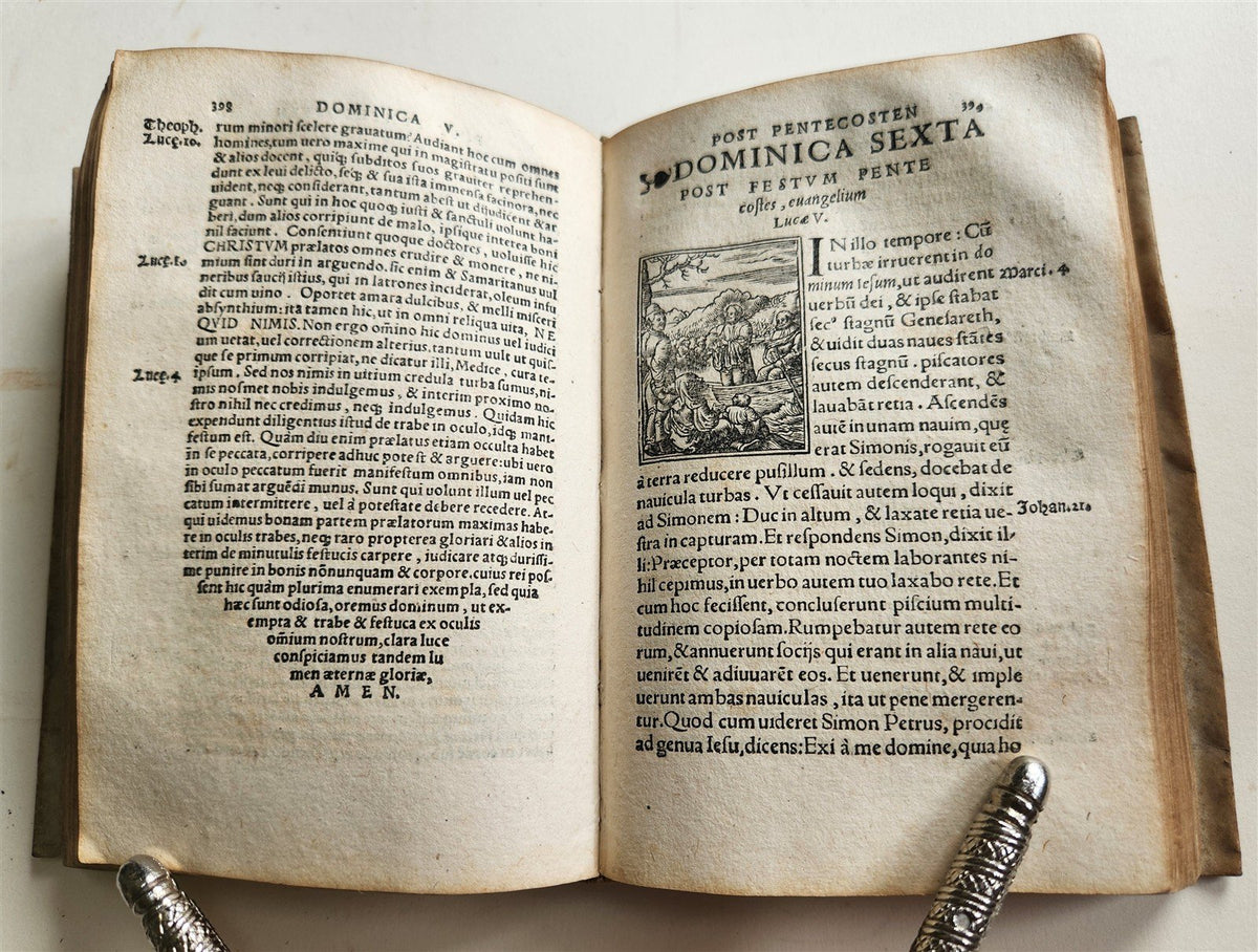 1534 CATHOLIC SERMONS by Johannes Eck VELLUM BINDING w/ MANUSCRIPT TITLE antique