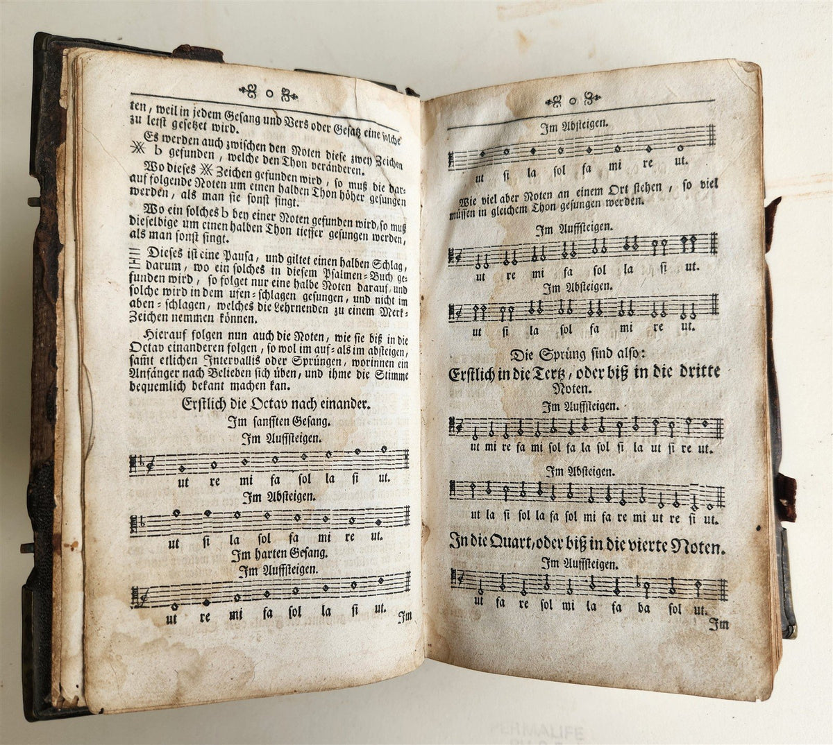 1742 PSALMS of DAVID by Dr. Ambrosi Lobwasser PERIOD DECORATIVE BINDING antique