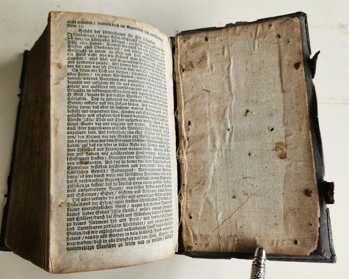 1742 PSALMS of DAVID by Dr. Ambrosi Lobwasser PERIOD DECORATIVE BINDING antique
