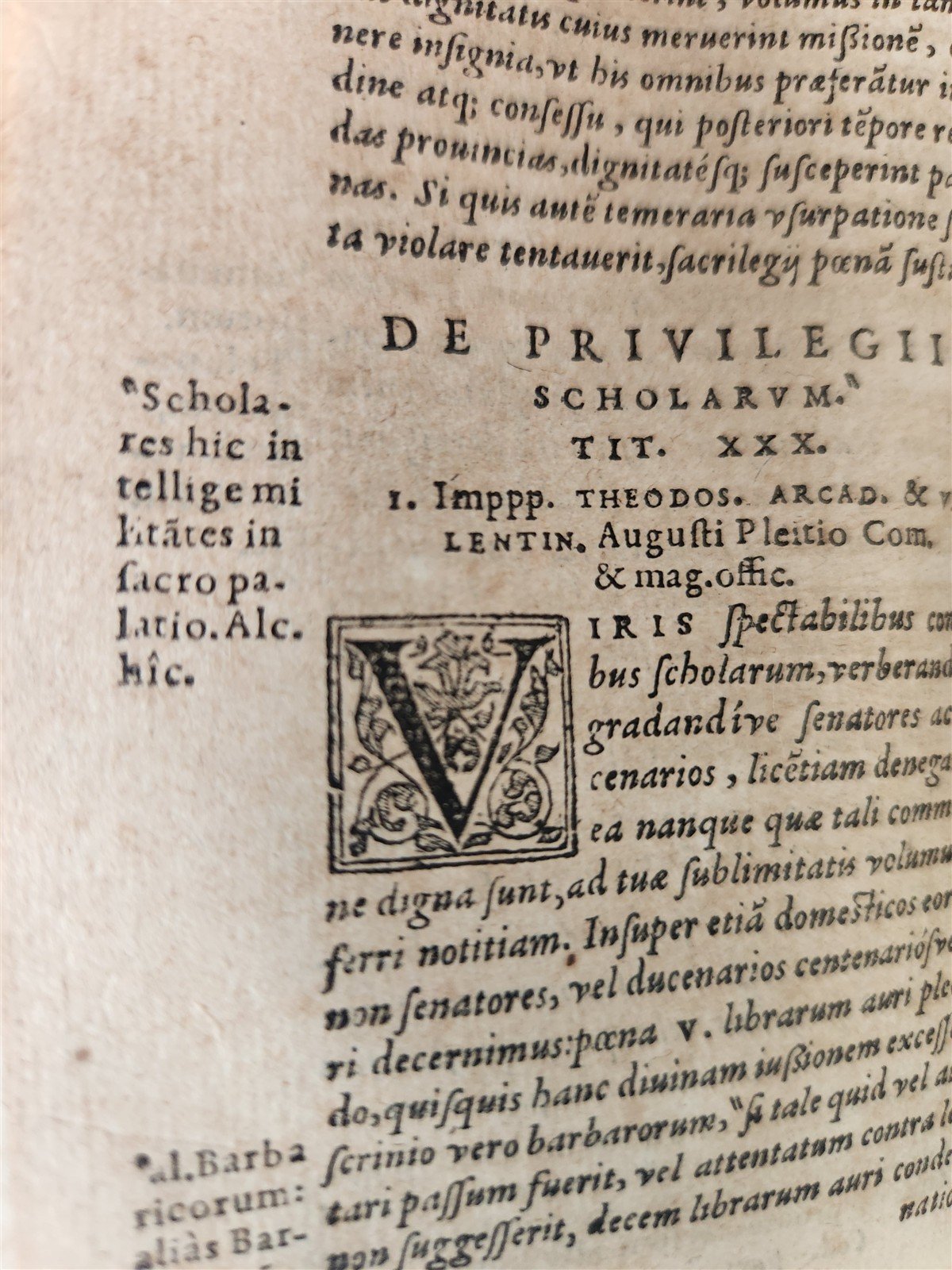 1571 LAW 2 volumes Codex Justiniani VELLUM BOUND antique Corpus Juris Civilis