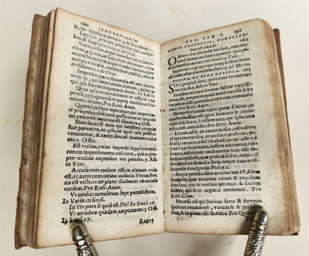 1584 CICERO Sententiarum illustrium apophthegmatum VELLUM BOUND antique