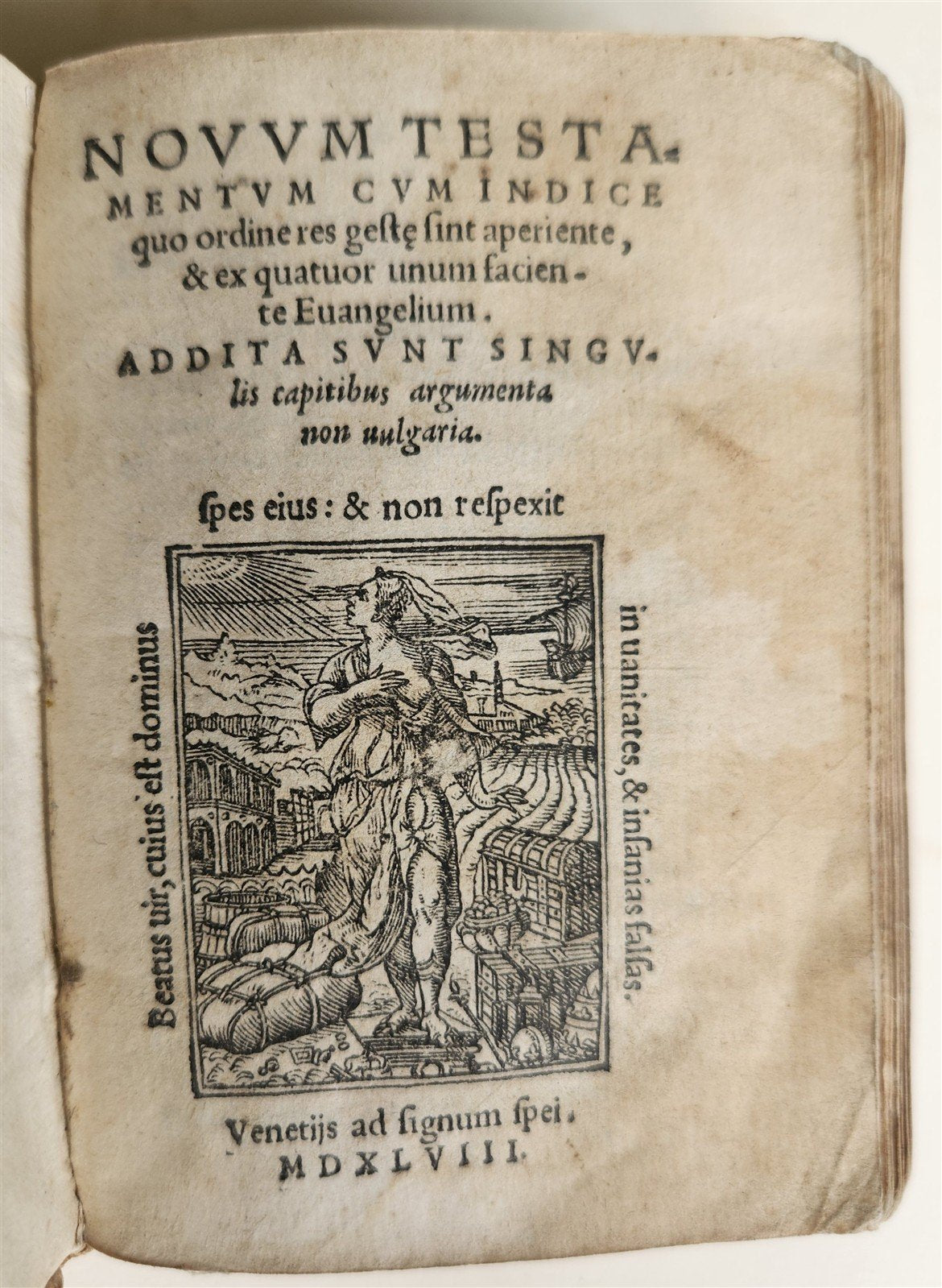 1548 BIBLE in LATIN New Testament VELLUM BOUND antique RARE POCKET EDITION