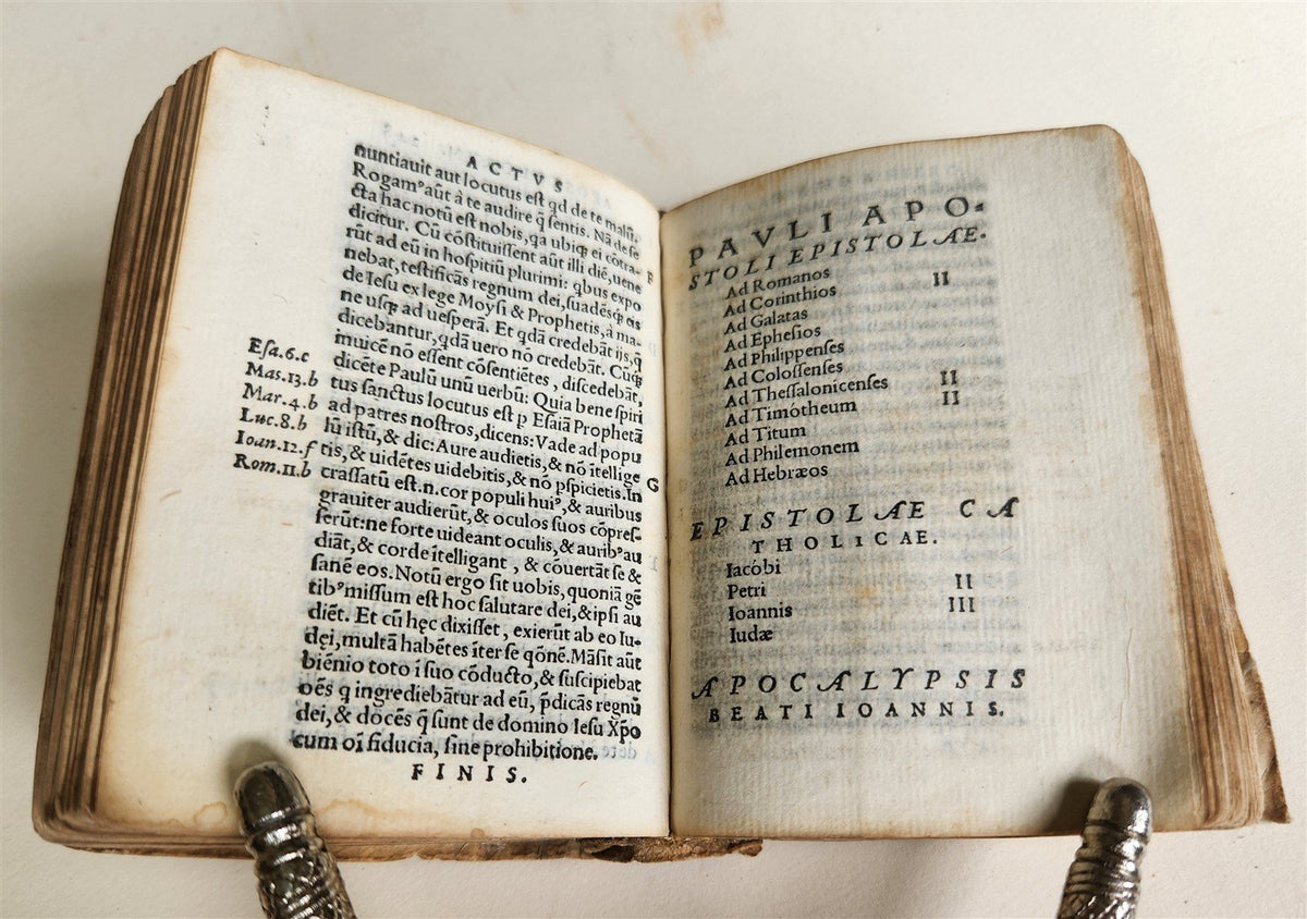 1548 BIBLE in LATIN New Testament VELLUM BOUND antique RARE POCKET EDITION