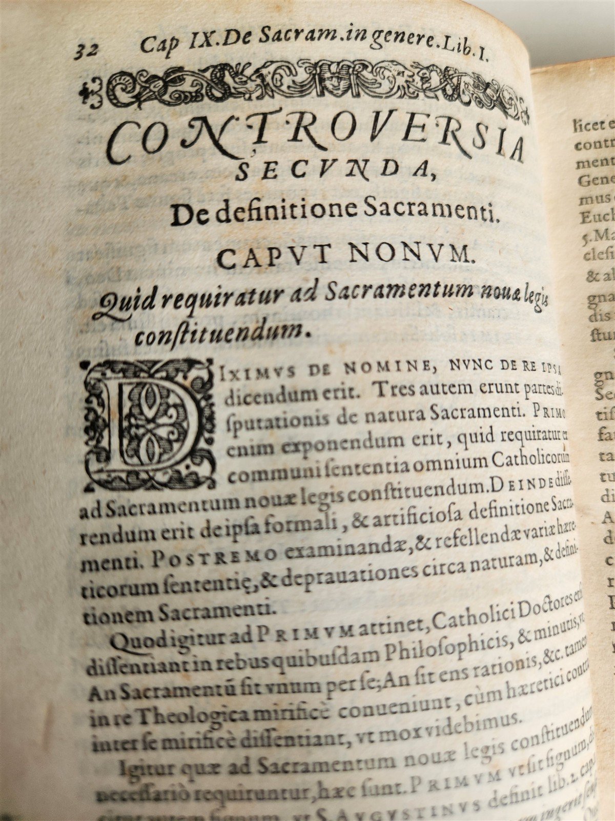 1589 ROBERTO BELLARMINI THEOLOGY 16th CENTURY PIGSKIN BINDING w/ CLASPS antique