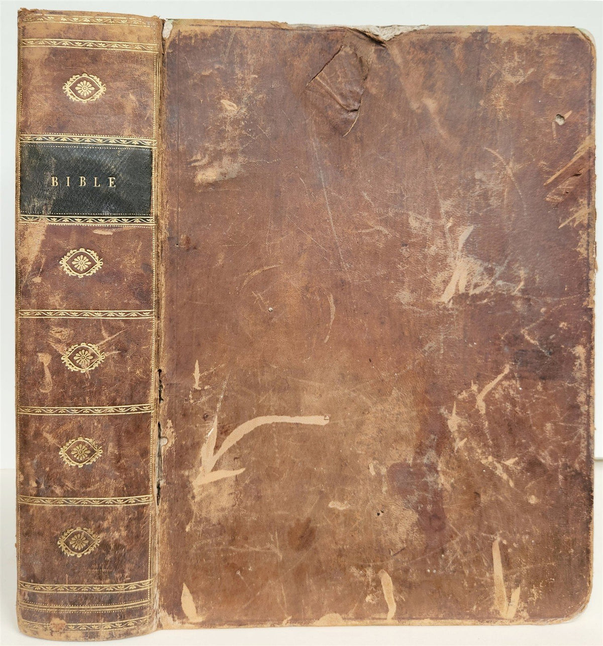 1811 BIBLE HISTORY in FRENCH ILLUSTRATED w/ 270 ENGRAVINGS & MAP antique