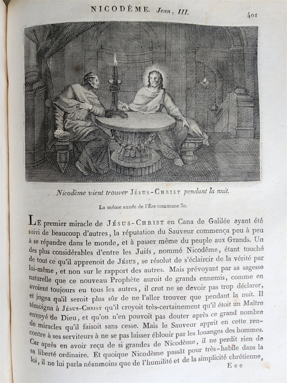 1811 BIBLE HISTORY in FRENCH ILLUSTRATED w/ 270 ENGRAVINGS & MAP antique