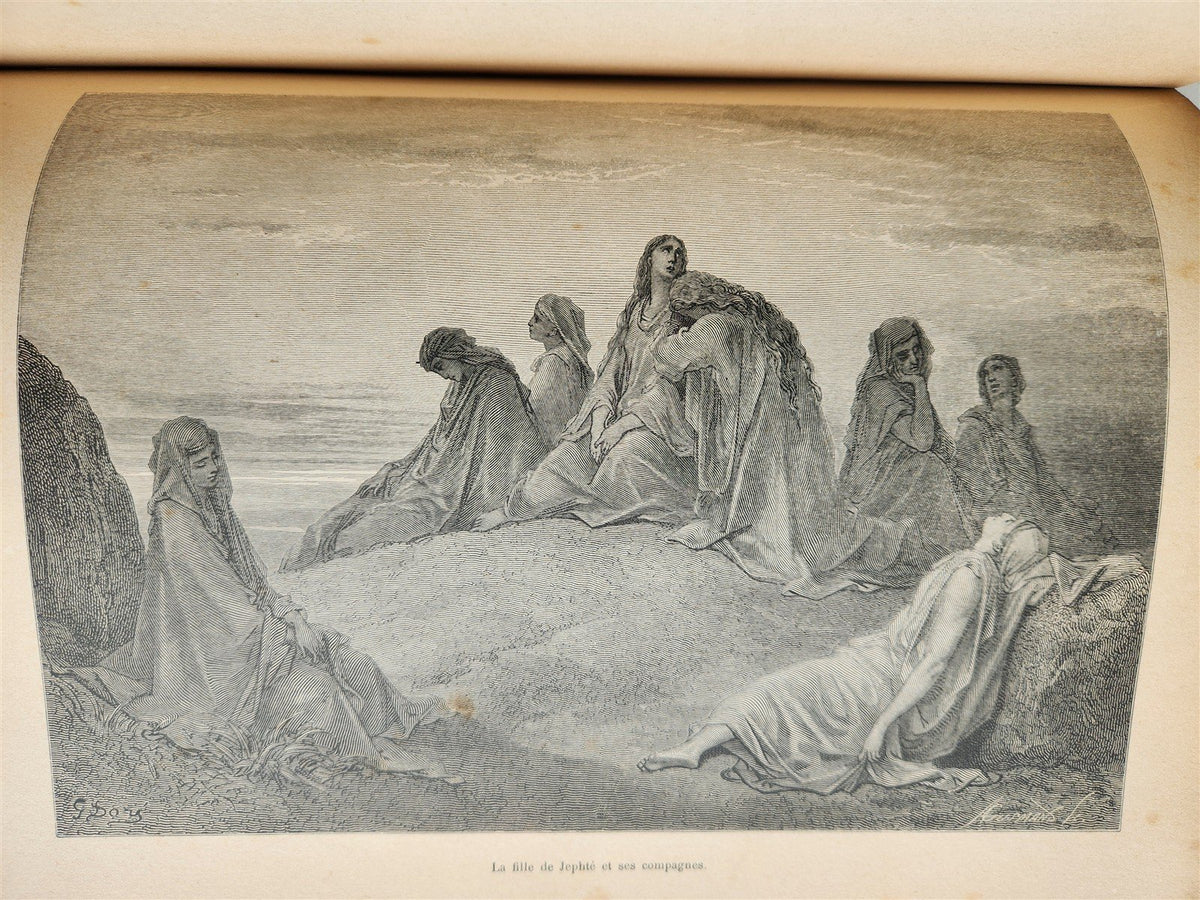 1903 BIBLE HISTORY in FRENCHGUSTAVE DORE ILLUSTRATED antique L'Epopee Biblique