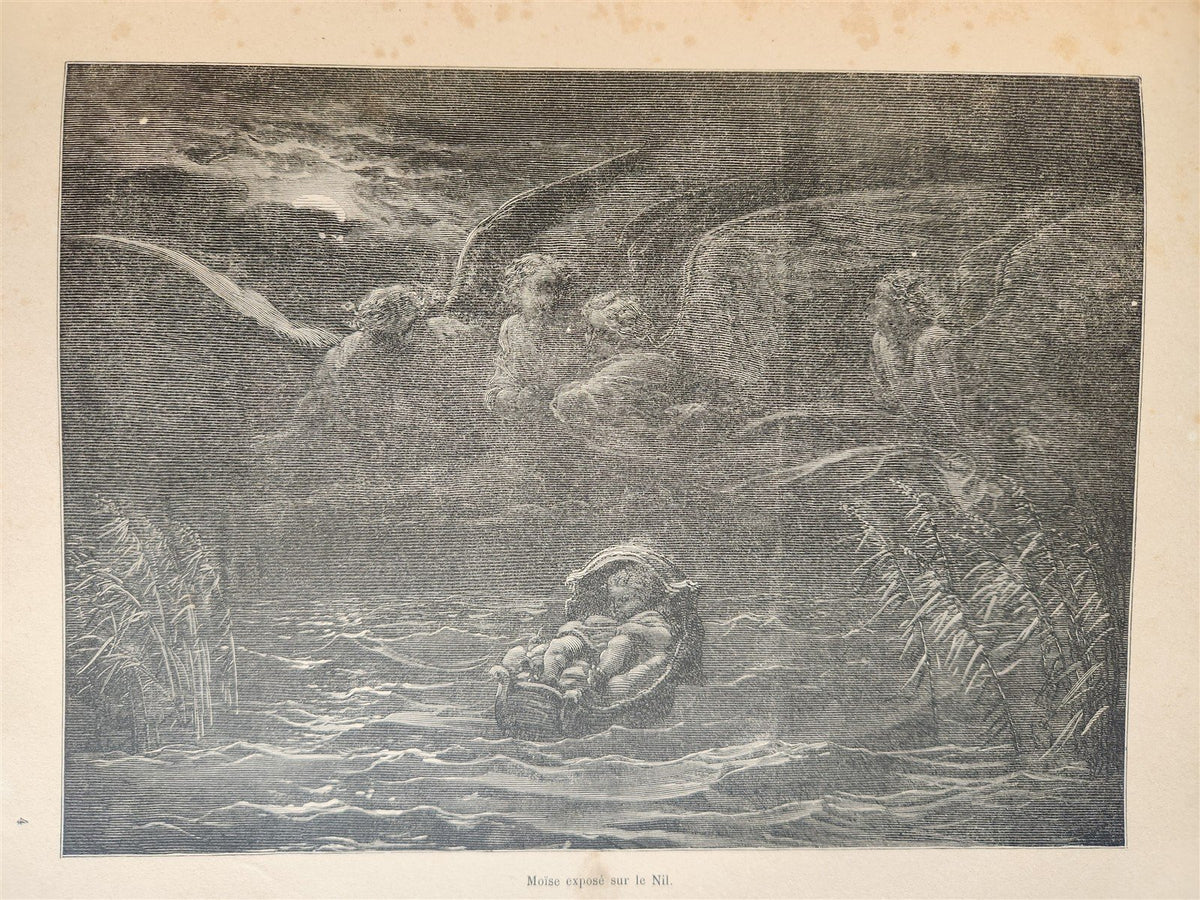 1903 BIBLE HISTORY in FRENCHGUSTAVE DORE ILLUSTRATED antique L'Epopee Biblique