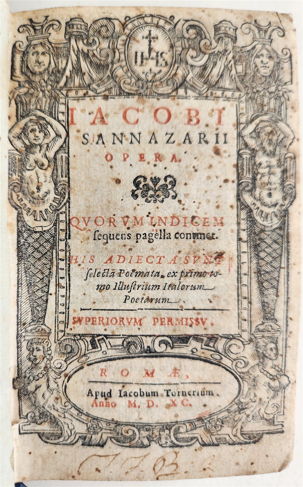 1590 ITALIAN RENAISSANCE POETRY by Jacopo Sannazaro antique 16th CENTURY