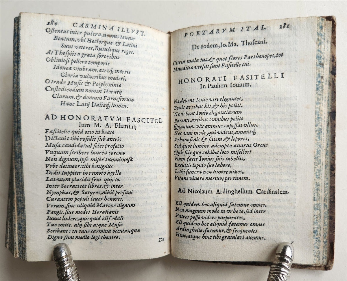 1590 ITALIAN RENAISSANCE POETRY by Jacopo Sannazaro antique 16th CENTURY
