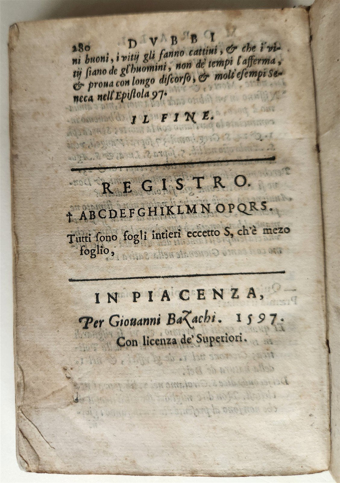 1597 Selva di Bellissimi Dubbi by Ortensio Lando antique VELLUM 16th CENTURY