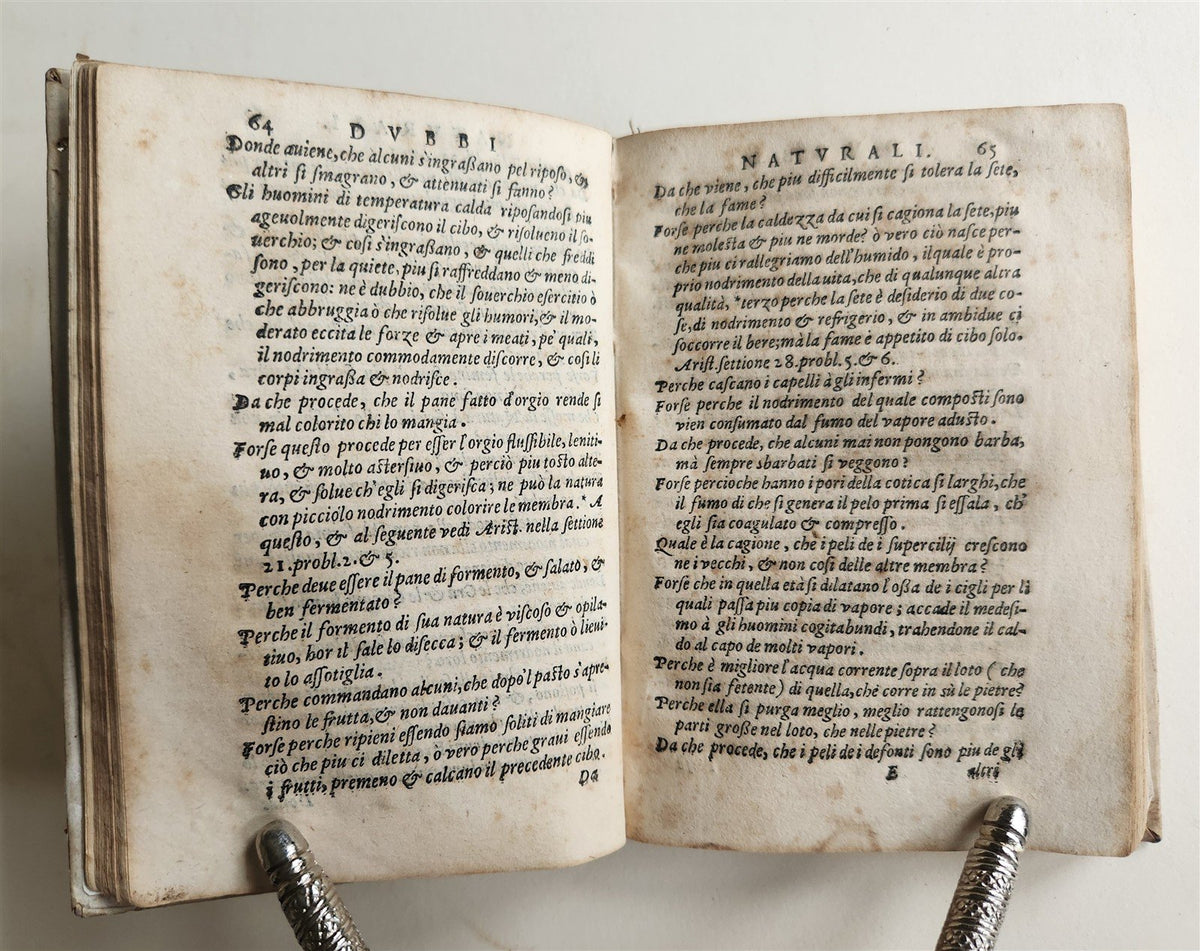1597 Selva di Bellissimi Dubbi by Ortensio Lando antique VELLUM 16th CENTURY