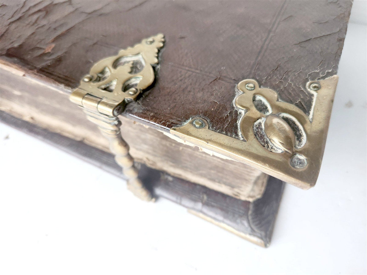 1702 BIBLE in DUTCH MONUMENTAL "KEUR" FOLIO antique ILLUSTRATED w/ 5 MAPS