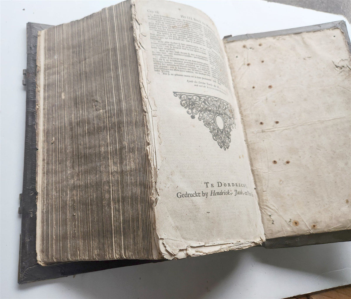 1702 BIBLE in DUTCH MONUMENTAL "KEUR" FOLIO antique ILLUSTRATED w/ 5 MAPS