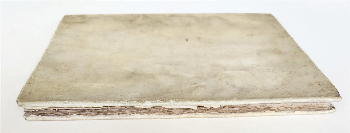 17th CENTURY MANUSCRIPT in ITALIAN (?) antique VELLUM BOUND 120 pages