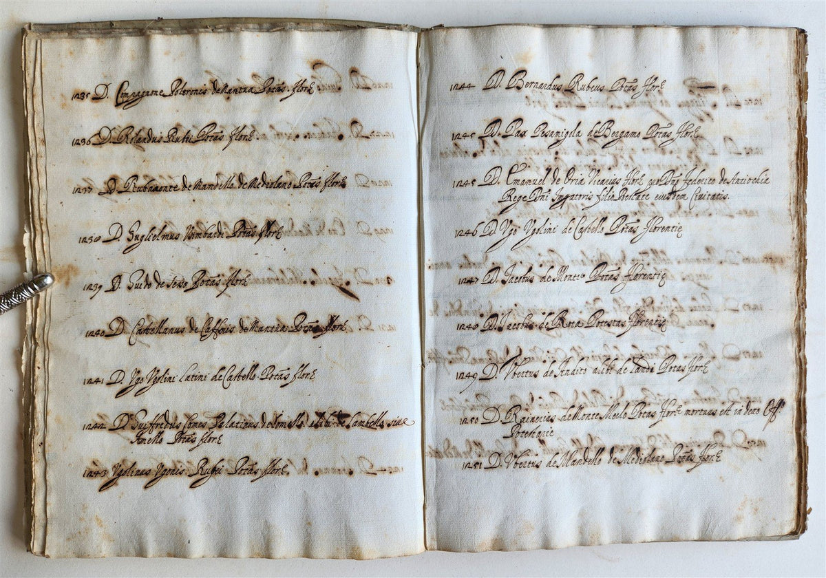 17th CENTURY MANUSCRIPT in ITALIAN (?) antique VELLUM BOUND 120 pages