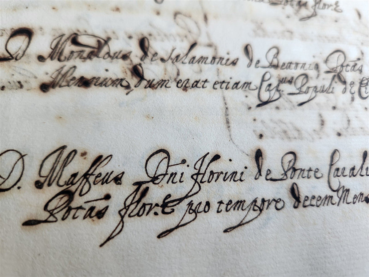 17th CENTURY MANUSCRIPT in ITALIAN (?) antique VELLUM BOUND 120 pages