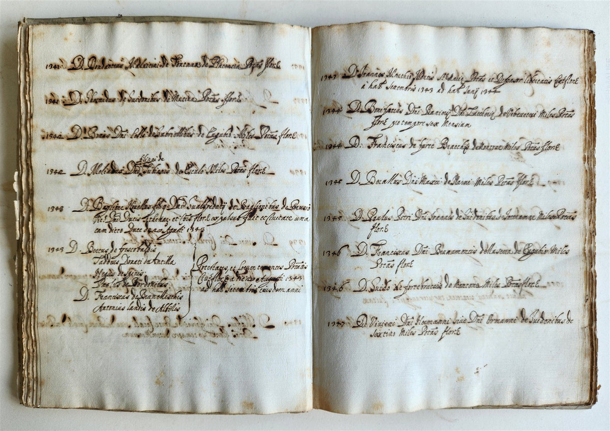 17th CENTURY MANUSCRIPT in ITALIAN (?) antique VELLUM BOUND 120 pages