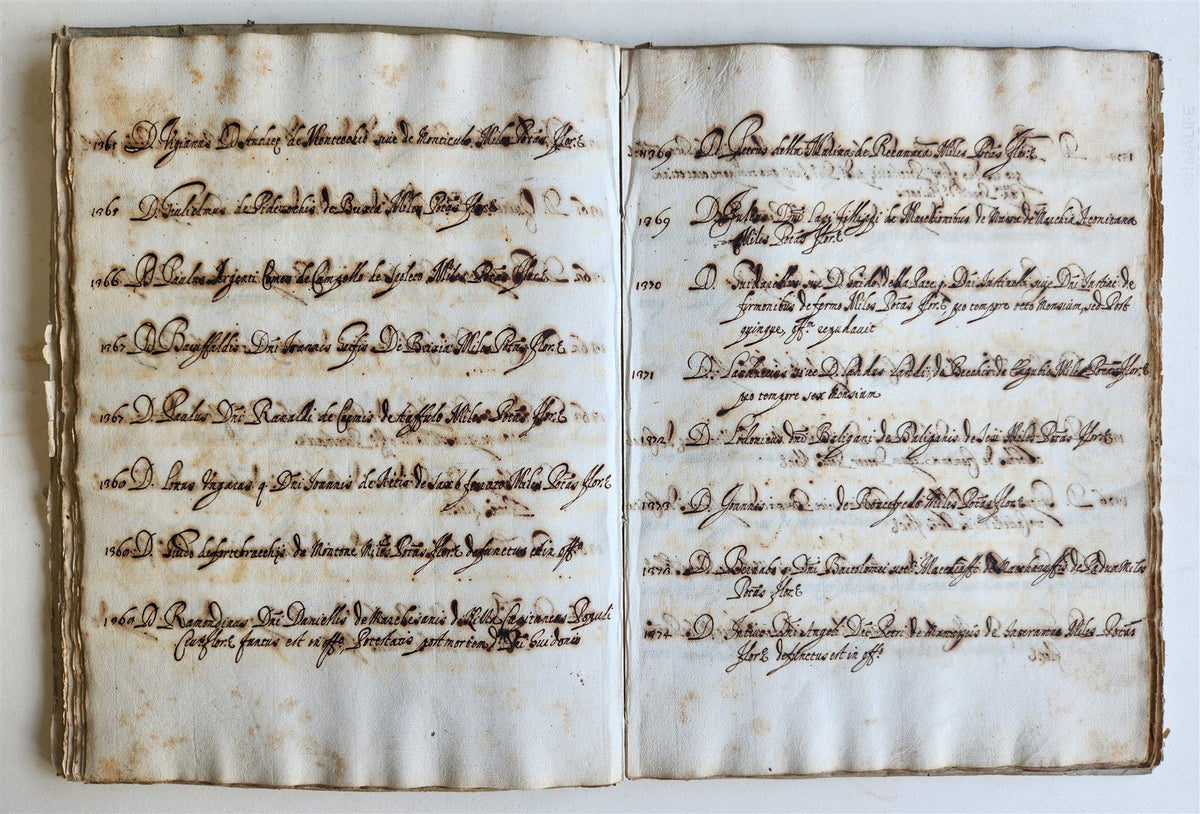 17th CENTURY MANUSCRIPT in ITALIAN (?) antique VELLUM BOUND 120 pages