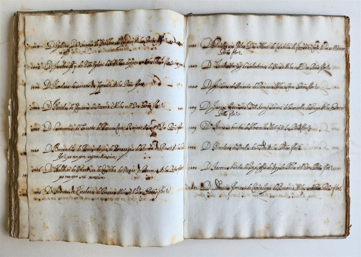 17th CENTURY MANUSCRIPT in ITALIAN (?) antique VELLUM BOUND 120 pages