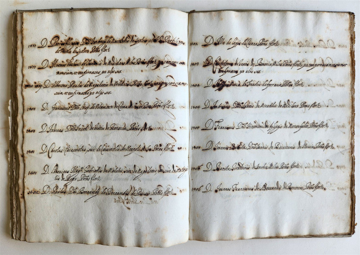 17th CENTURY MANUSCRIPT in ITALIAN (?) antique VELLUM BOUND 120 pages