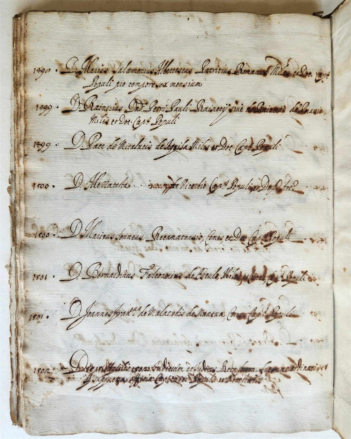 17th CENTURY MANUSCRIPT in ITALIAN (?) antique VELLUM BOUND 120 pages