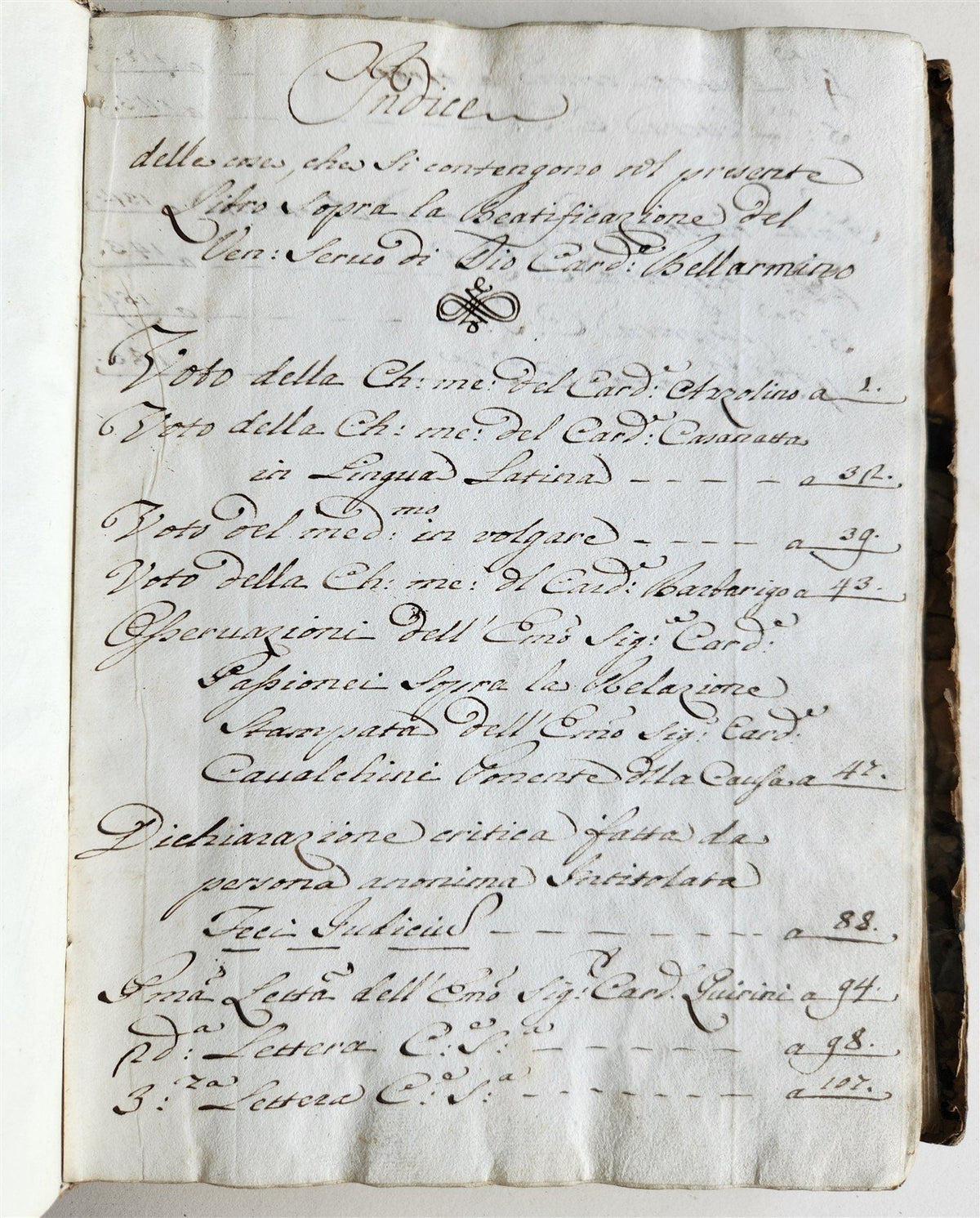 18th CENTURY MANUSCRIPT in ITALIAN antique VELLUM BOUND 392 pages