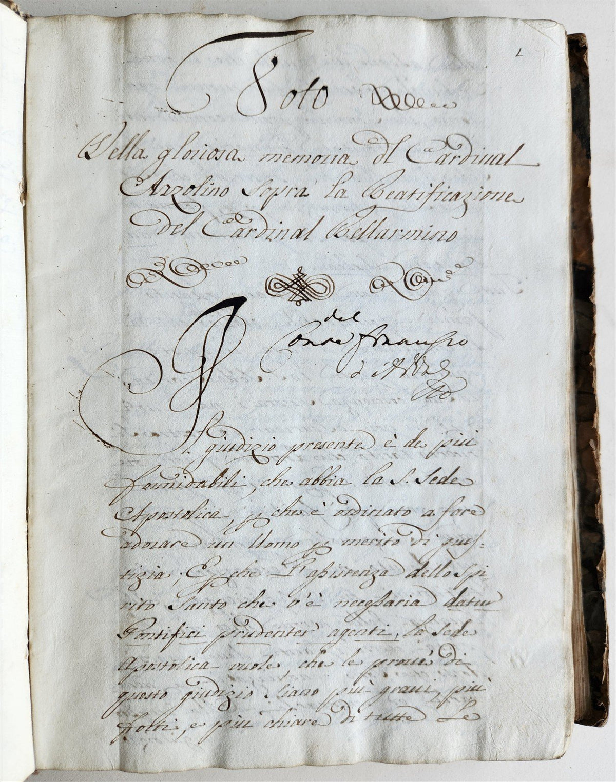 18th CENTURY MANUSCRIPT in ITALIAN antique VELLUM BOUND 392 pages