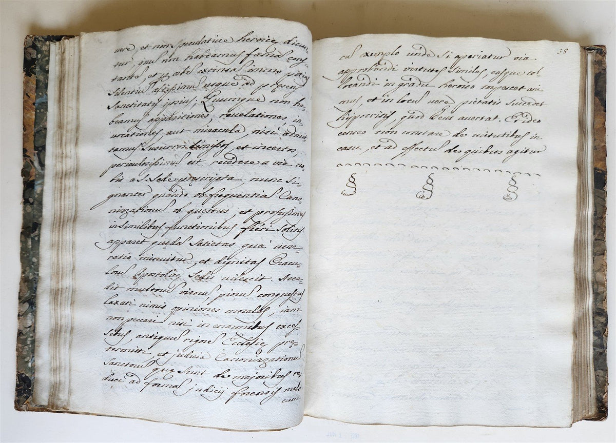 18th CENTURY MANUSCRIPT in ITALIAN antique VELLUM BOUND 392 pages