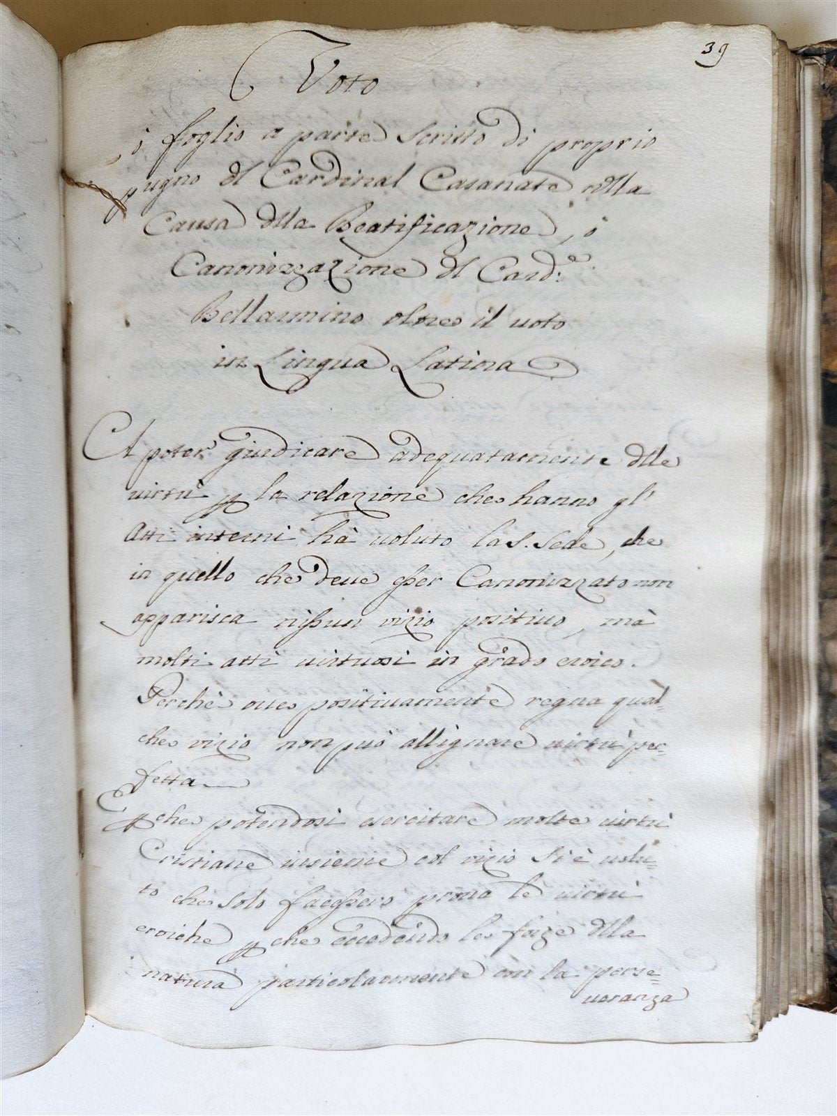 18th CENTURY MANUSCRIPT in ITALIAN antique VELLUM BOUND 392 pages