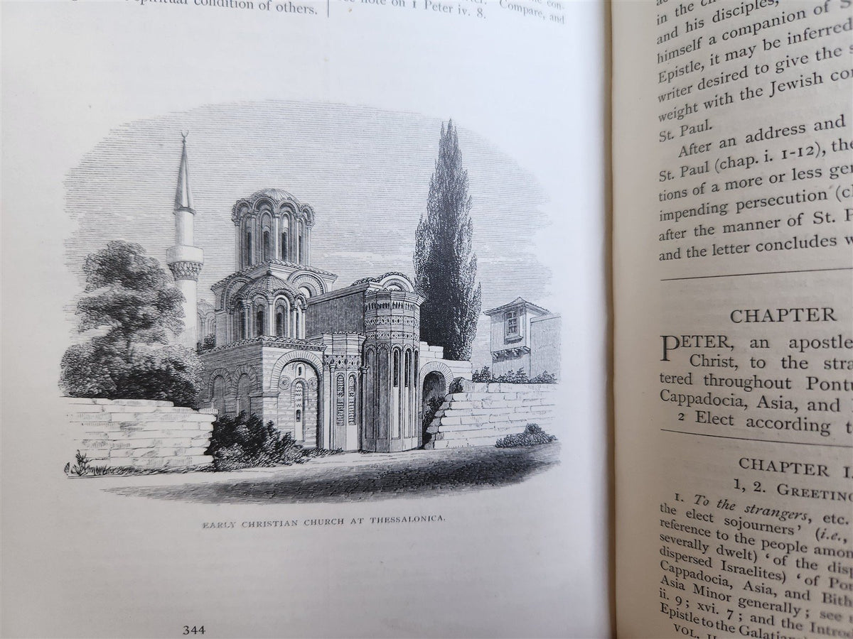 1869 BIBLE in ENGLISH 2 VOLUMES antique ILLUSTRATED NEW TESTAMENT