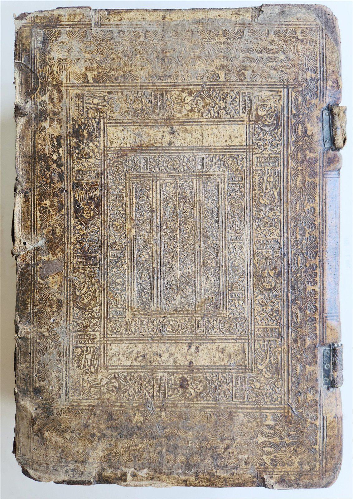 1567 BIBLE CONCORDANCE antique 16th CENTURY BLIND TOOLED PIGSKING BOUND FOLIO
