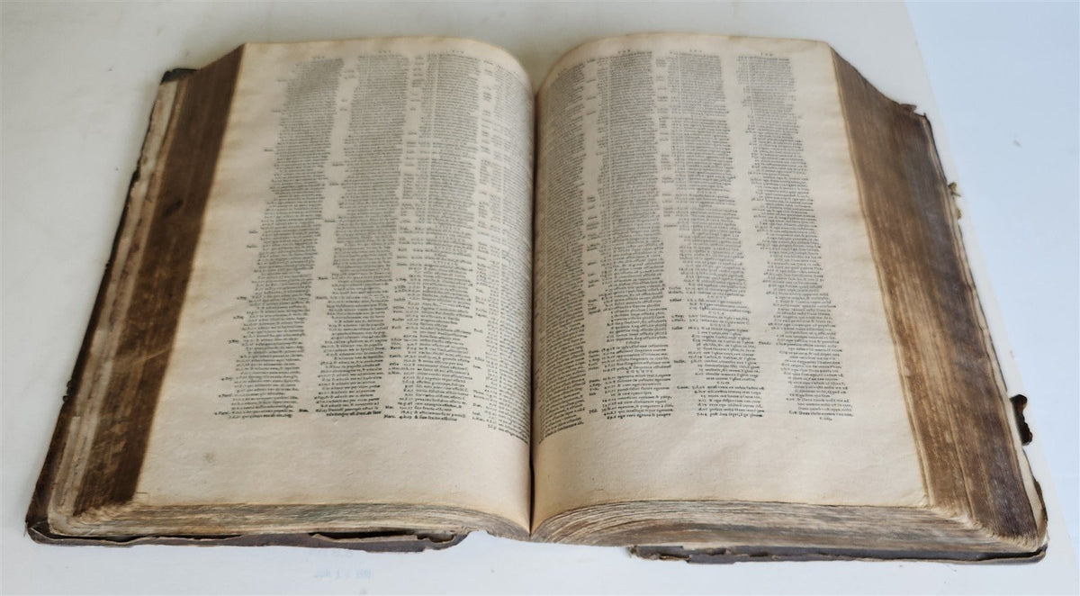 1567 BIBLE CONCORDANCE antique 16th CENTURY BLIND TOOLED PIGSKING BOUND FOLIO