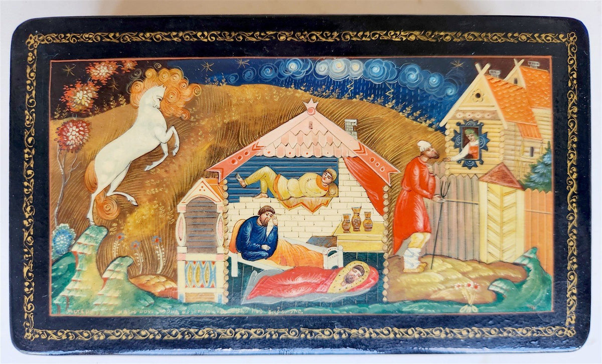 RUSSIAN MSTERA SCHOOL 1975 LACQUER BOX vintage