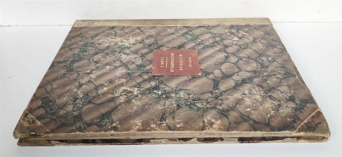 1873 MANUSCRIPT on PAPER - ECCLESIASTICAL HISTORY antique