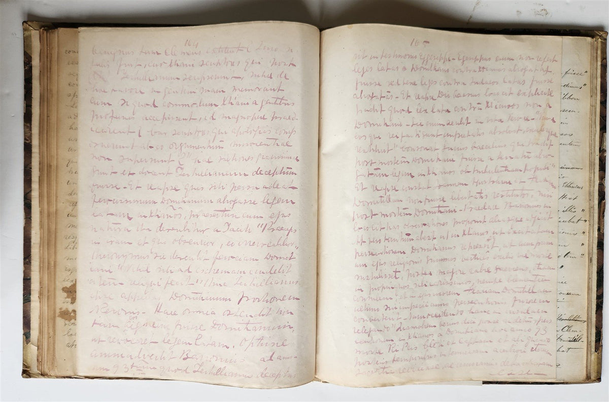 1873 MANUSCRIPT on PAPER - ECCLESIASTICAL HISTORY antique