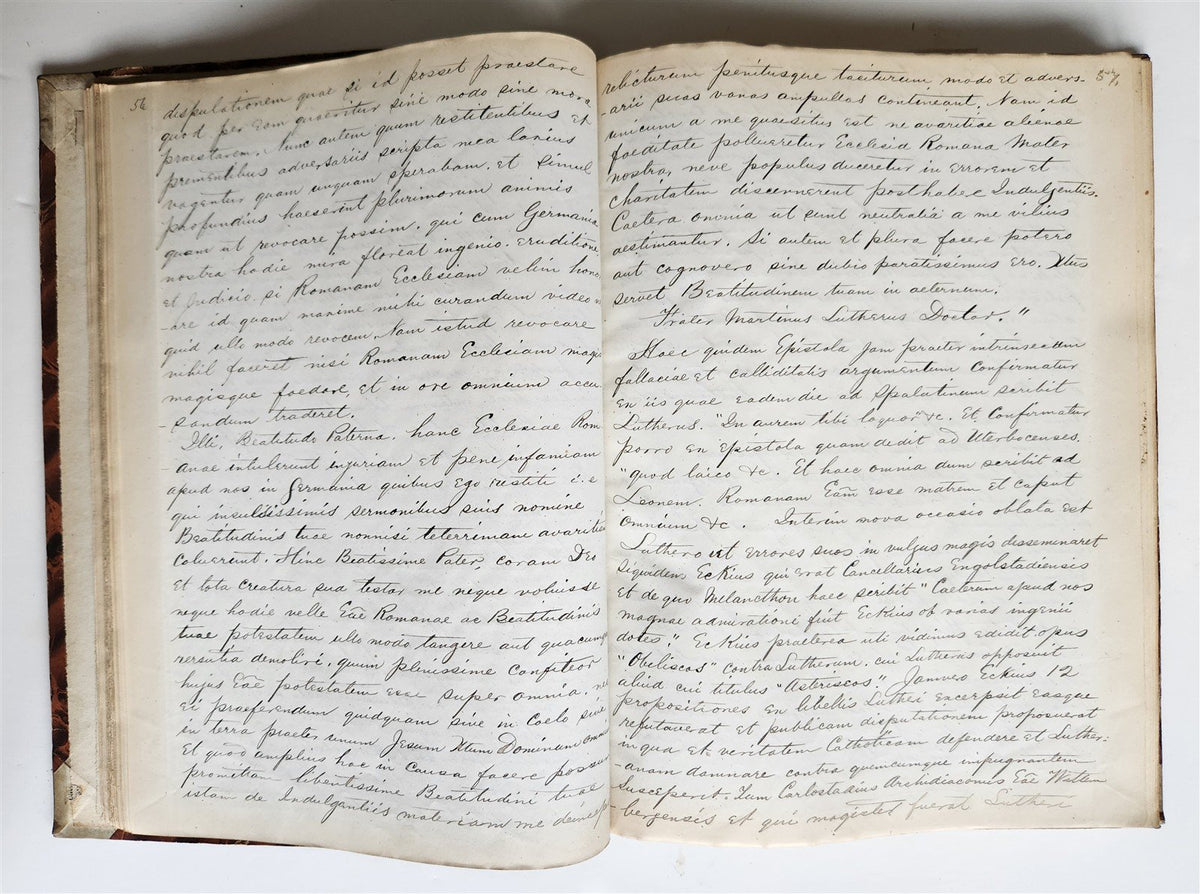1872 MANUSCRIPT on PAPER - ECCLESIASTICAL HISTORY antique